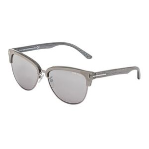 Tom Ford Grey/Brown Fany Mirrored Sunglasses